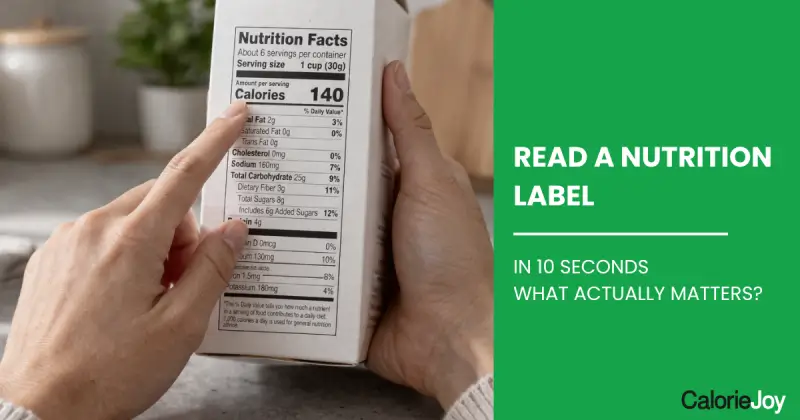 How to Read a Nutrition Label in 10 Seconds