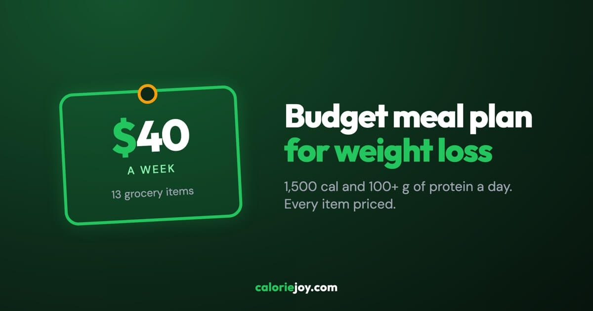 Budget Meal Plan for Weight Loss - A Full Week for About $40