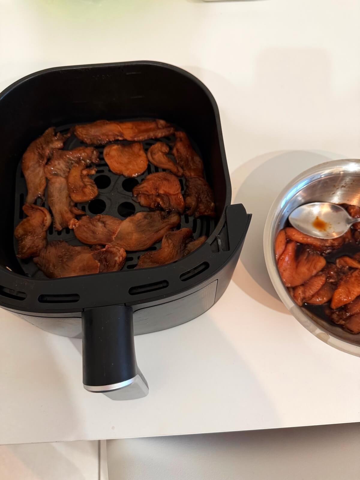 Load the air fryer