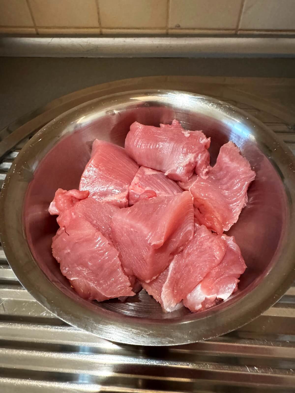 Cut into chunks