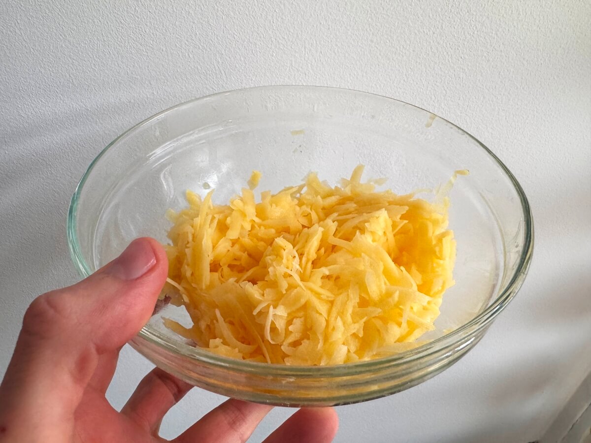 Grate the potatoes