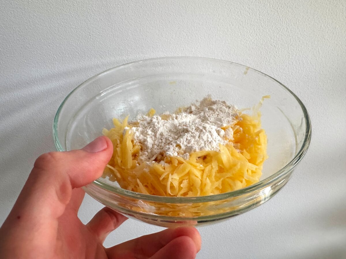 Add the flour