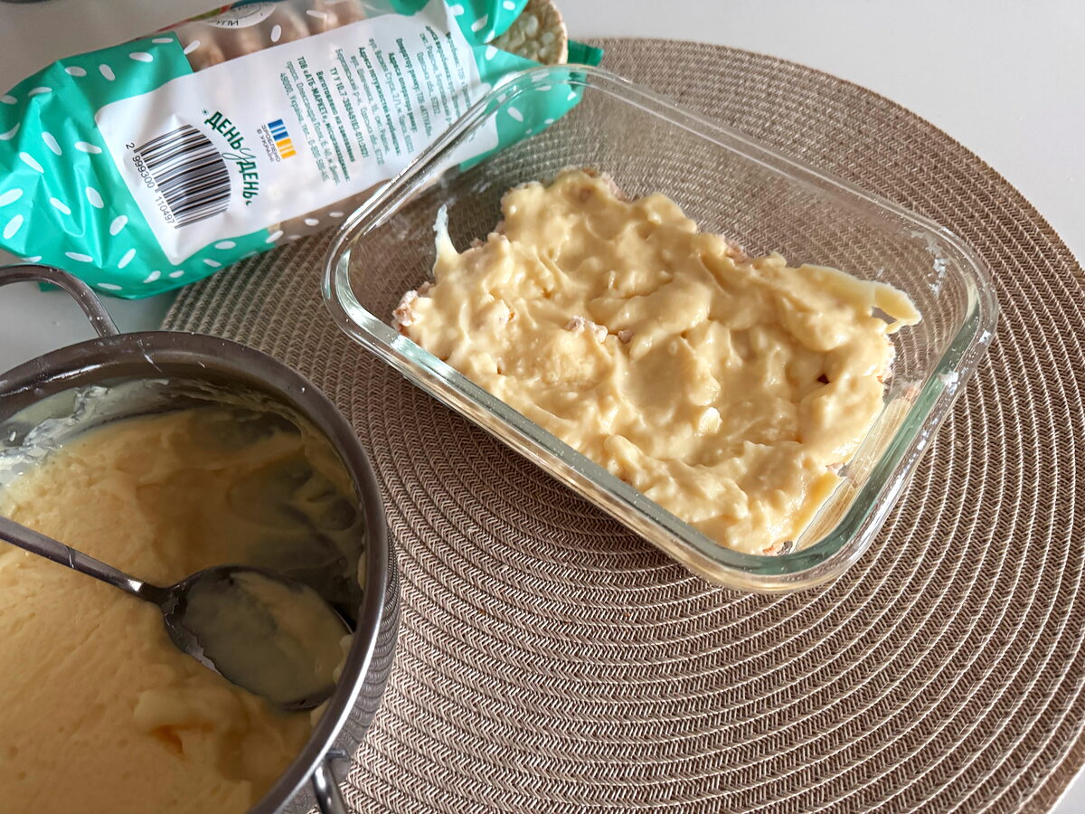 Spread a third of the custard