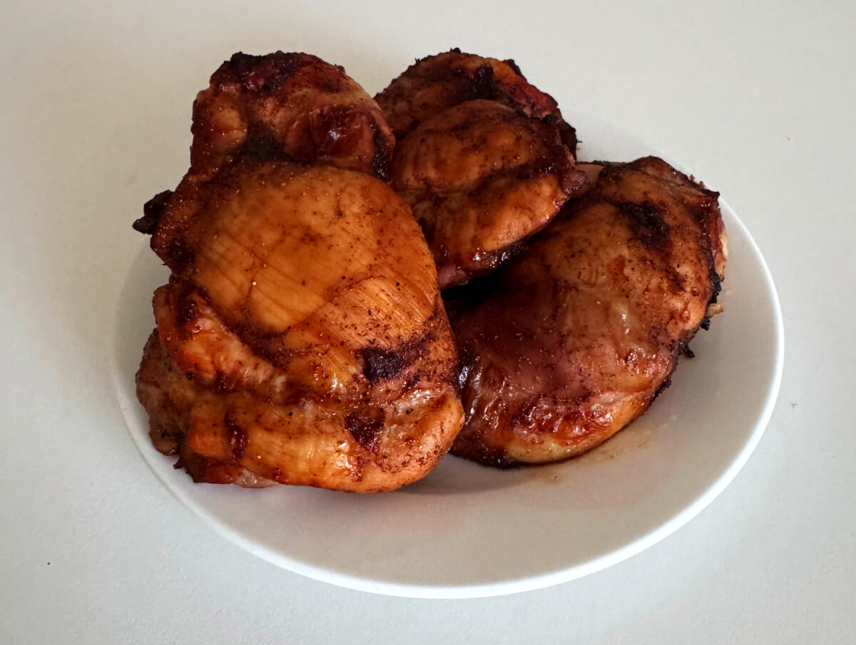 Soy-Garlic Air Fryer Chicken Thighs