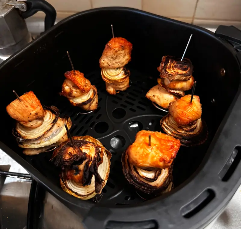 Air Fryer Chicken & Onion Skewers